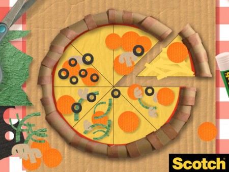 Pizza en fracciones